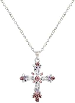 Amazon | [IOHAOSF] 十字架 ネックレス 甘クール風ギャル十字架